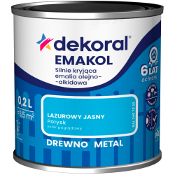 Емаль алкідна Dekoral Emakol лазуровий світлий глянець 0,2л
