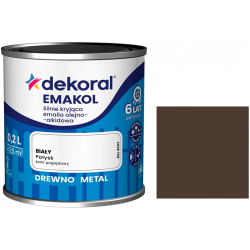 Емаль алкідна Dekoral Emakol коричневий темний глянець 0,2л