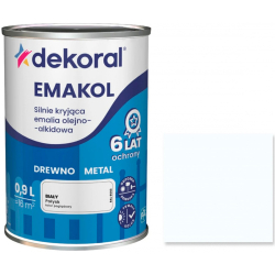 Емаль алкідна Dekoral Emakol білий глянець 0,9л