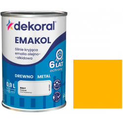 Емаль алкідна Dekoral Emakol жовтий глянець 0,9л