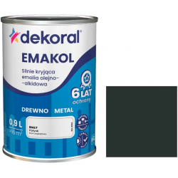 Емаль алкідна Dekoral Emakol чорний глянець 0,9л