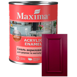 Емаль акрилова для дерева та металу Maxima Acrylic Enamel бургунді шовковисто-матова 0.75л