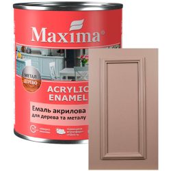 Емаль акрилова для дерева та металу Maxima Acrylic Enamel капучино шовковисто-матова 0.75л