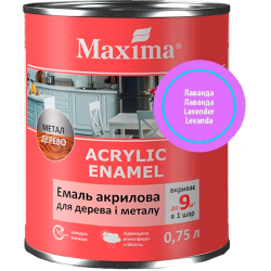 Емаль акрилова для дерева та металу Maxima Acrylic Enamel лаванда шовковисто-матова 0.75л