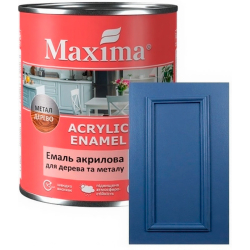 Емаль акрилова для дерева та металу Maxima Acrylic Enamel синя далечінь шовковисто-матова 0.75л