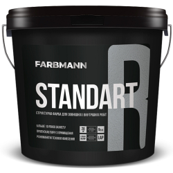 Фарба структурна фасадна Farbmann Standart R База LАР білий 4,5л