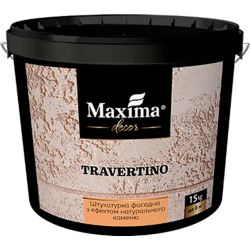Штукатурка фасадна з ефектом натурального каменя Travertino Maxima Decor 15кг