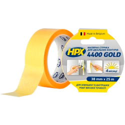 Малярна стрічка HPX 4400 GOLD для ідеальних країв 100°С 38мм 25м