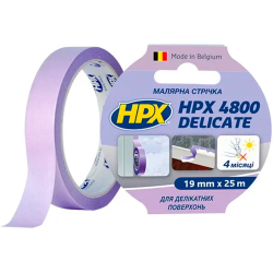 Малярна стрічка HPX 4800 для делікатних поверхонь 60С 19мм 25м