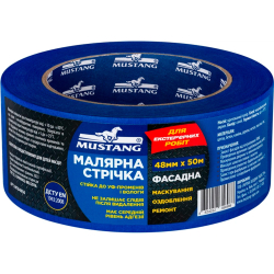 Малярна стрічка фасадна Mustang синяя 48мм 50м