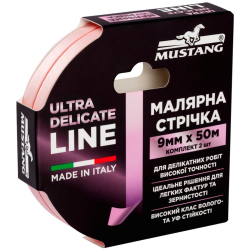 Малярна стрічка рисова делікатна MUSTANG ULTRA DELICATE LINE 2 шт. 9мм 50м