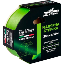 Малярна стрічка для фактурних штукатурок Mustang Da Vinci Green 38мм 50м