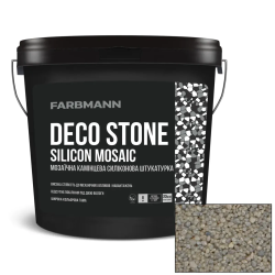 Штукатурка мозаїчна камінцева силіконова Farbmann Deco Stone Silicon Mosaic QT1 бежева 23кг