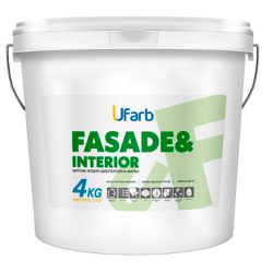 Фарба універсальна акрилова Ufarb FASADE&Interior матова біла 2.7л 4кг