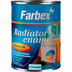 Емаль стирол-акрилова для радіаторів опалення Farbex біла глянцева 0.75л