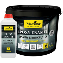 Емаль епоксидна двокомпонентна Maxima PROFESSIONAL EPOXY ENAMEL біла глянцева 3кг