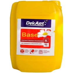 Ґрунтовка водно-дисперсійна акрилова глибокого проникнення “Base” DekArt 5л