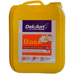 Ґрунтовка водно-дисперсійна акрилова глибокого проникнення “Base” DekArt 10л