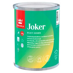 Фарба інтер’єрна акрилова Tikkurila Joker шовковисто-матова для стін та стель База А біла 0.9л