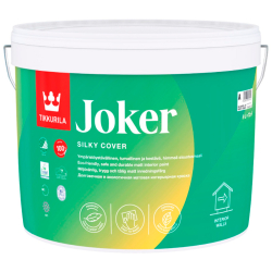 Фарба інтер’єрна акрилова Tikkurila Joker шовковисто-матова для стін та стель База А біла 9л