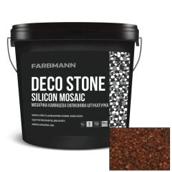 Штукатурка мозаїчна камінцева силіконова Farbmann Deco Stone Silicon Mosaic QT4 теракотова 23кг