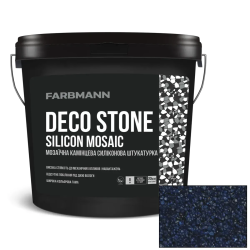 Штукатурка мозаїчна камінцева силіконова Farbmann Deco Stone Silicon Mosaic QT6 синя 23кг
