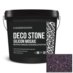 Штукатурка мозаїчна камінцева силіконова Farbmann Deco Stone Silicon Mosaic QT7 фіолетова 23кг
