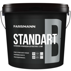 Штукатурка декоративна силіконова структурна баранець Farbmann Standart B База LAP біла 25кг