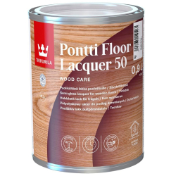 Лак для підлоги Tikkurila Pontti Floor 50 водорозчинний напівглянцевий База EP прозорий 0.9л