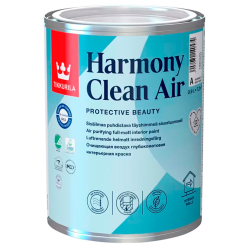 Фарба інтер'єрна акрилова Tikkurila Harmony Clean Air глибокоматова для стін та стель База А біла 0.9л