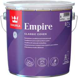Фарба для меблів алкідна Tikkurila Empire База А біла 2.7л