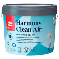 Фарба інтер'єрна акрилова Tikkurila Harmony Clean Air глибокоматова для стін та стель База А біла 2.7л
