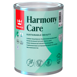 Фарба інтер'єрна акрилова Tikkurila Harmony Care глибокоматова для стін База А біла 0.9л