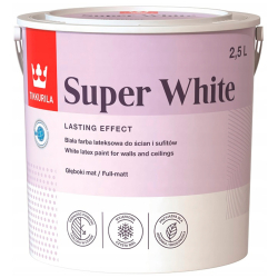 Фарба інтер'єрна акрилова латексна Tikkurila Super White глибокоматова для стін та стель біла 2.5л
