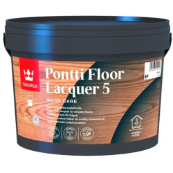 Лак для підлоги Tikkurila Pontti Floor 5 водорозчинний глибокоматовий База EP прозорий 2.7л