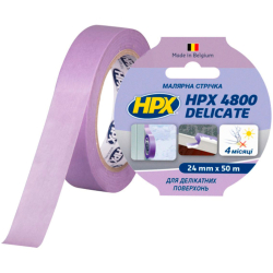Малярна стрічка HPX4800 для делікатних поверхонь 60С 24мм 50м