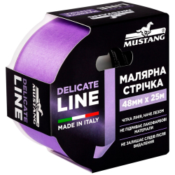 Малярна стрічка рисова делікатна MUSTANG DELICATE LINE 48мм 25м