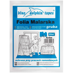 Захисна плівка малярна Blue Dolphin Folia BDT Gruba 20мкр 5x4м