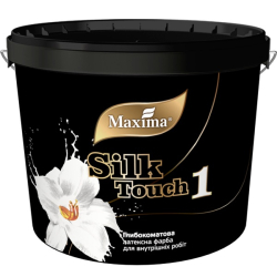 Фарба інтер’єрна латексна Maxima Silk Touch 1 глибокоматова для стін та стель База А біла 1л 1.2кг