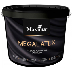 Фарба інтер’єрна латексна Maxima Megalatex матова для стін та стель База А біла 1л 1.4кг