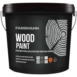 Фарба фасадна акрилова Farbmann Wood Paint напівматова База А біла 0.9л