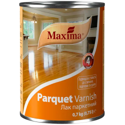 Лак паркетний алкідно-уретановий Maxima Parquet Vanish глянцевий База EP безбарвний 0.75л