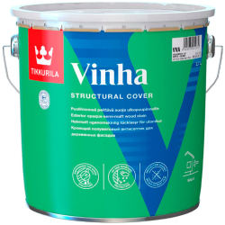Фарба антисептична для дерев'янних фасадів TIKKURILA Vinha напівматова База VC прозора 2.7л
