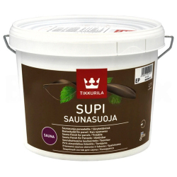 Захисний засіб для дерева акриловий TIKKURILA Supi Saunasuoja шовковисто-матовий База ЕР прозорий 2.7л